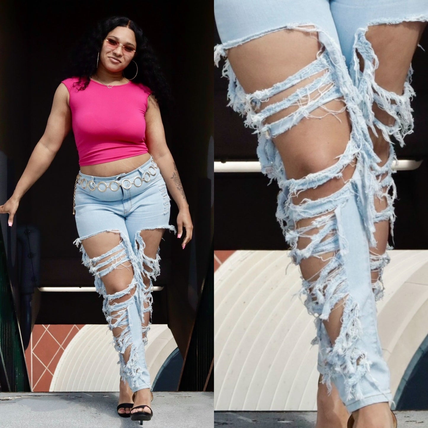 Extreme Distressed Jeans - BeauTise’ Boutique