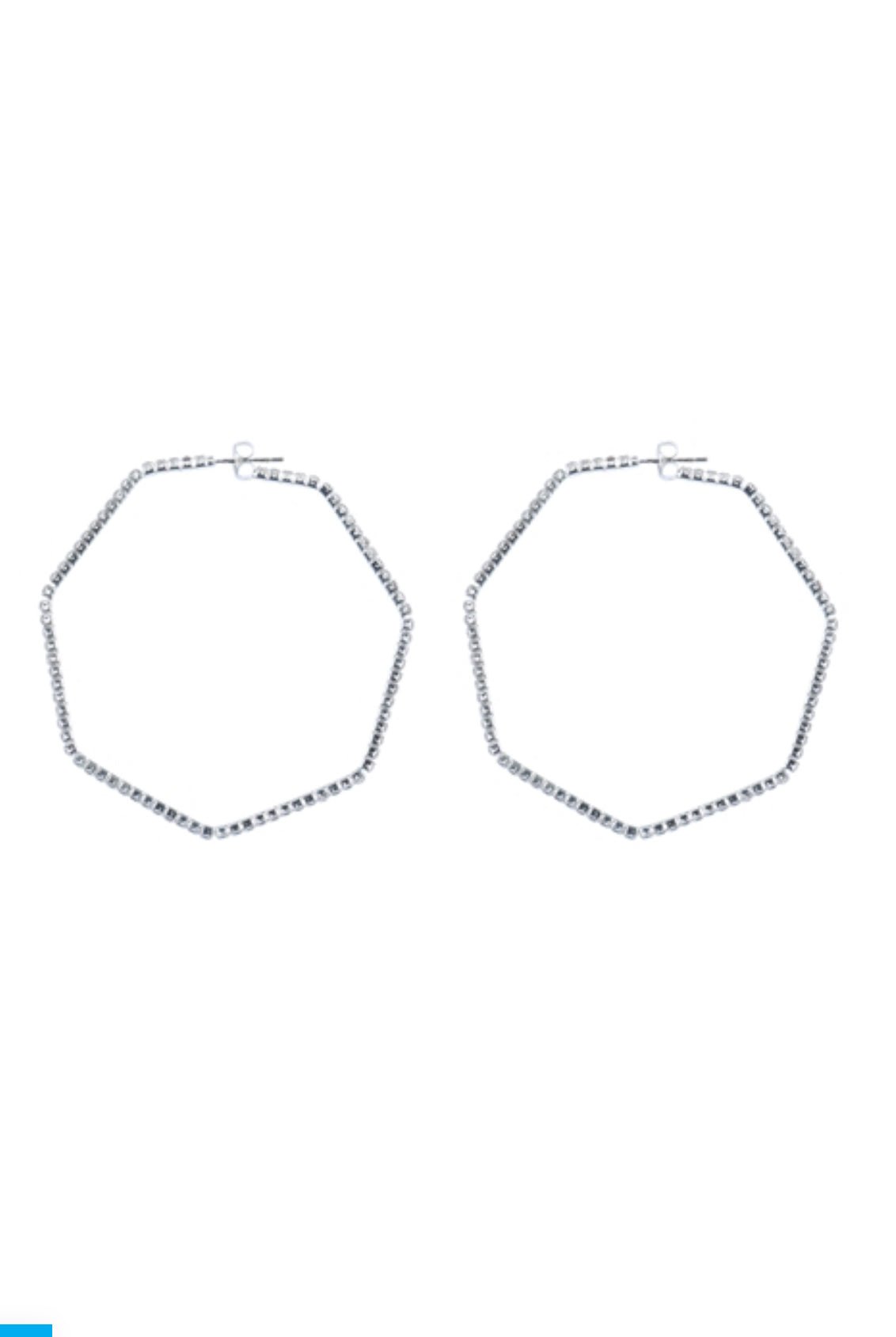 Heptagonal Hoop Earrings - BeauTise’ Boutique