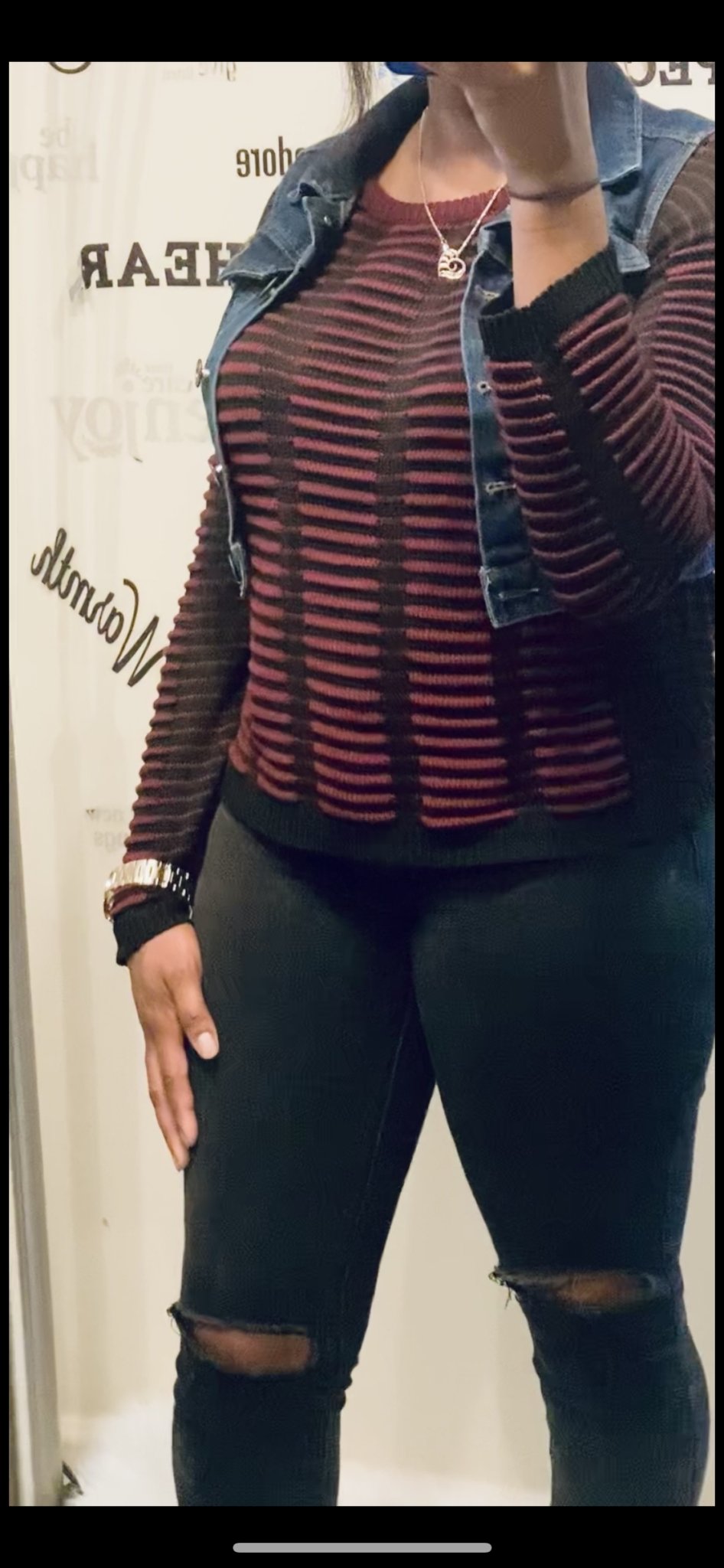 2-tone stripe sweater - BeauTise’ Boutique