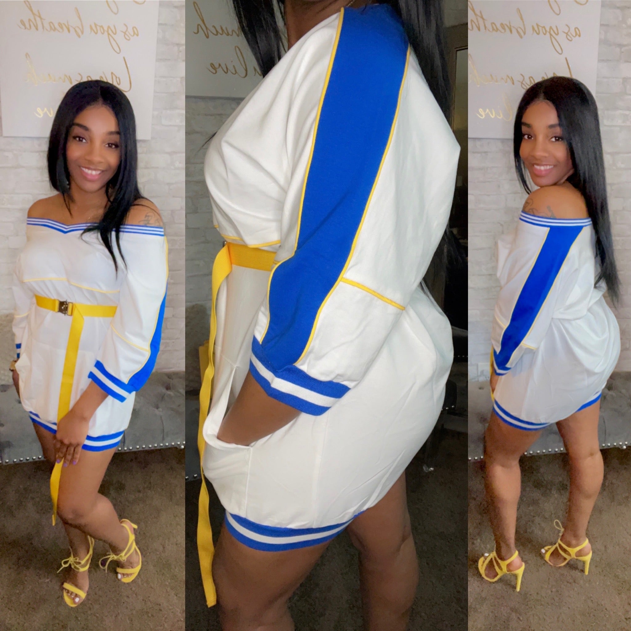 Tasteful Dress (belt included) - BeauTise’ Boutique